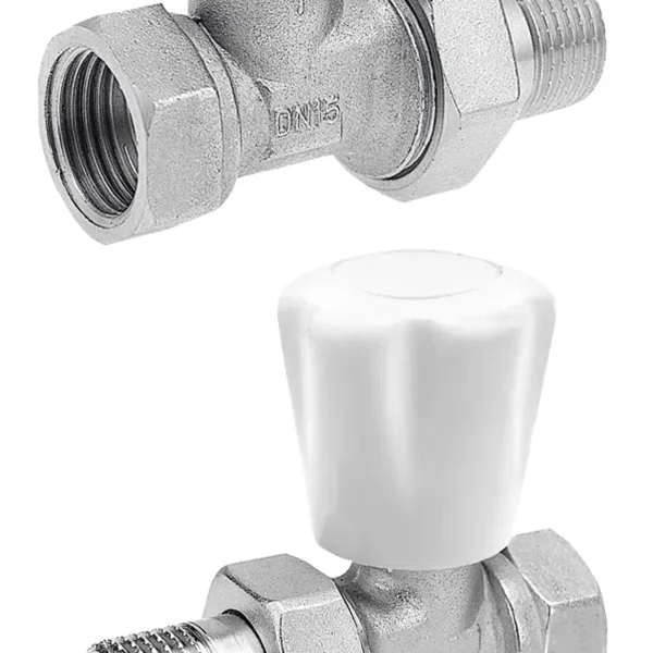 Set robinet radiator drept tur+retur 1/2"  ZGB01 FERRO-image0